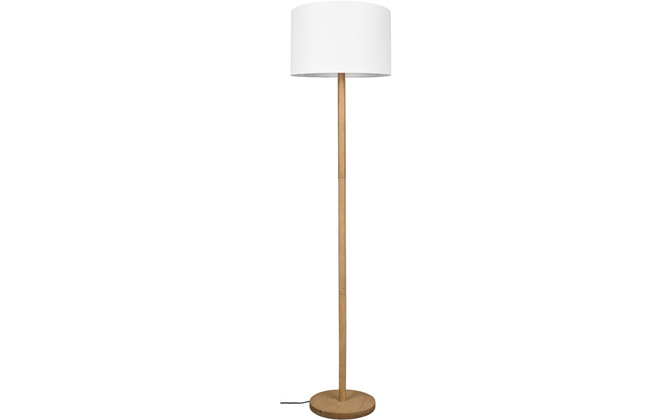 HLW LED LED Floor Lamp Trion Kiblon - Wooden floor lamp with E27 fitting and matte brown finish