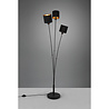 HLW LED LED Floor Lamp Trion Torry – 3-light, Matte Black & Gold Design, Max. 40W LED