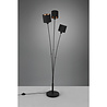 HLW LED LED Floor Lamp Trion Torry – 3-light, Matte Black & Gold Design, Max. 40W LED