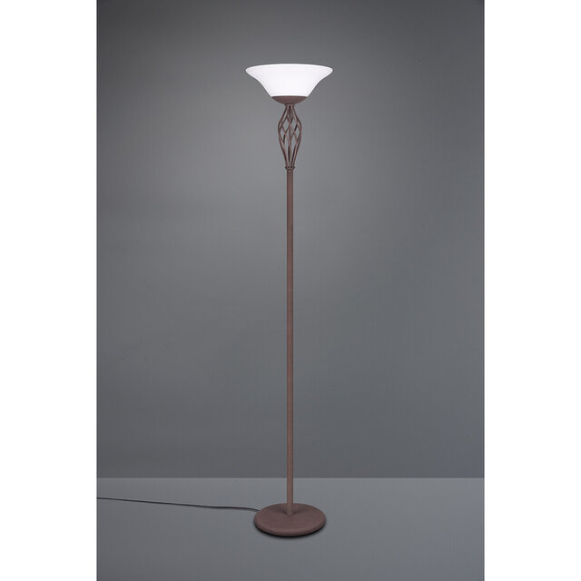 HLW LED LED Floor Lamp Trion Rustina - 2-light rust-colored floor lamp with E27 fitting
