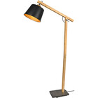 HLW LED Zwarte LED Vloerlamp Trion Hittal - Rond Design met E27 Fitting en Voetschakelaar