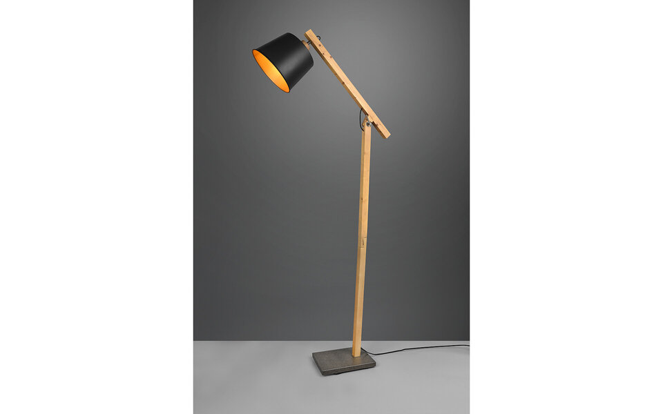 HLW LED Black LED Floor Lamp Trion Hittal - Round Design with E27 Socket and Foot Switch HLW LED Black LED Floor Lamp Trion Hittal - Round Design with E27 Socket and Foot Switch