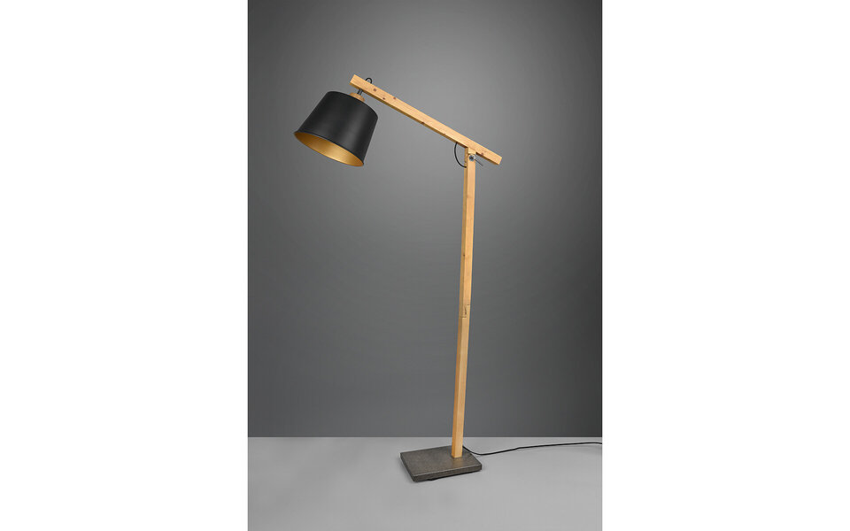 HLW LED Black LED Floor Lamp Trion Hittal - Round Design with E27 Socket and Foot Switch HLW LED Black LED Floor Lamp Trion Hittal - Round Design with E27 Socket and Foot Switch