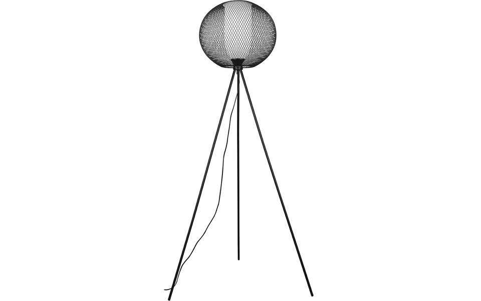 HLW LED LED Floor Lamp Trion Filtran - Black floor lamp with round shape and E27 fitting