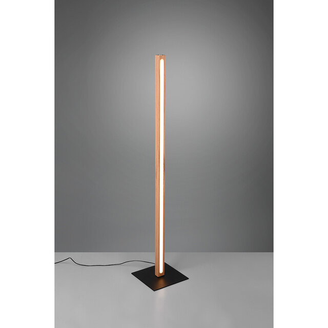 HLW LED Wooden LED Floor Lamp Trion Bulloni - Warm White 2700K–3000K, 20W, Adjustable Beam Angle
