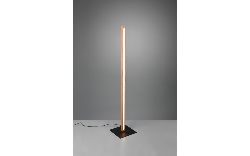 HLW LED Wooden LED Floor Lamp Trion Bulloni - Warm White 2700K–3000K, 20W, Adjustable Beam Angle
