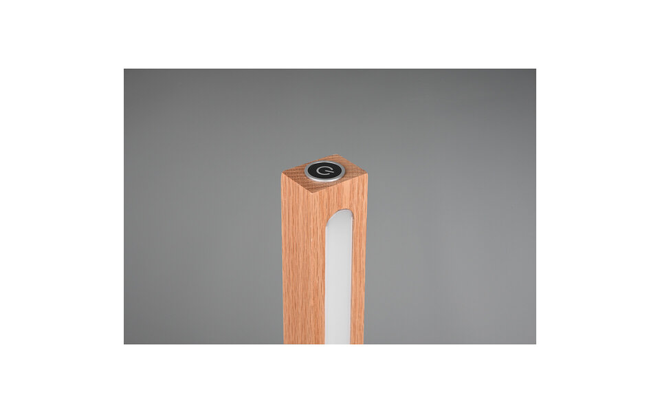 HLW LED Wooden LED Floor Lamp Trion Bulloni - Warm White 2700K–3000K, 20W, Adjustable Beam Angle