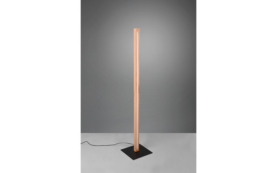 HLW LED Wooden LED Floor Lamp Trion Bulloni - Warm White 2700K–3000K, 20W, Adjustable Beam Angle
