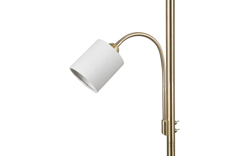 HLW LED LED Vloerlamp Trion Hotia - Ronde Vloerlamp met Twee Lichtbronnen en E27 Fitting