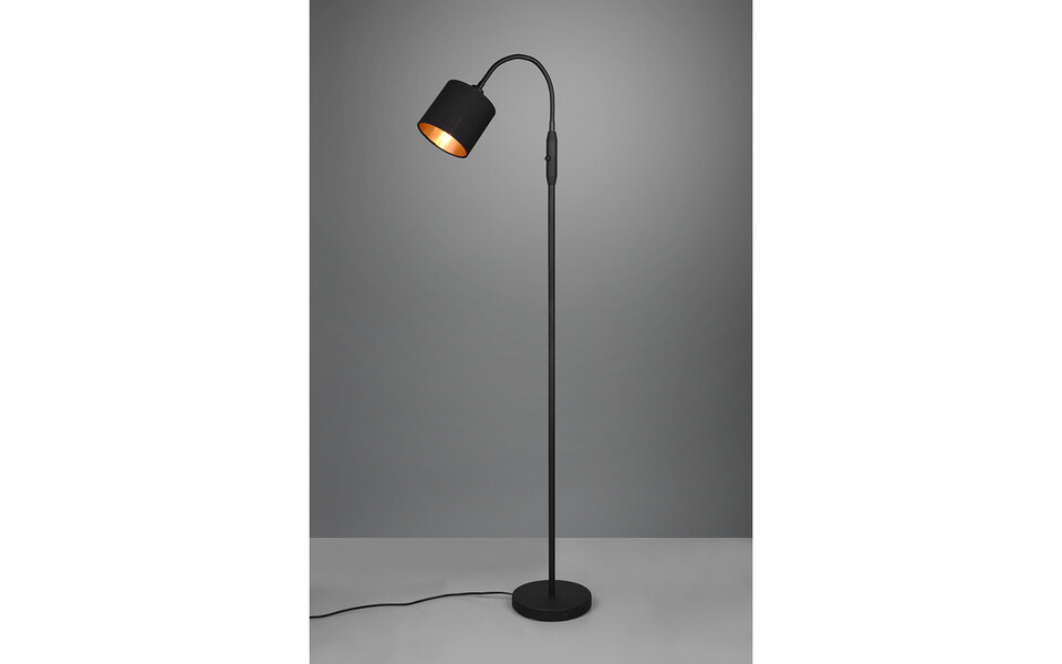 HLW LED LED Vloerlamp Trion Torry - Zwarte & Gouden Vloerlamp - 40W LED E14