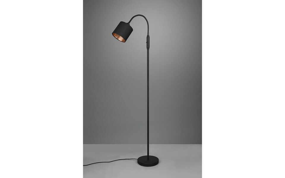 HLW LED LED Vloerlamp Trion Torry - Zwarte & Gouden Vloerlamp - 40W LED E14