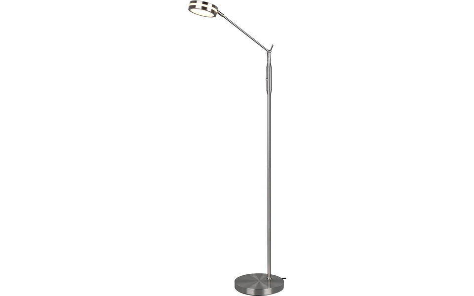 HLW LED LED Floor Lamp 6.5W - Dimmable with Adjustable Color, Matte Nickel & Aluminum