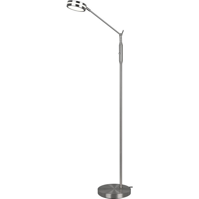 HLW LED LED Floor Lamp 6.5W - Dimmable with Adjustable Color, Matte Nickel & Aluminum