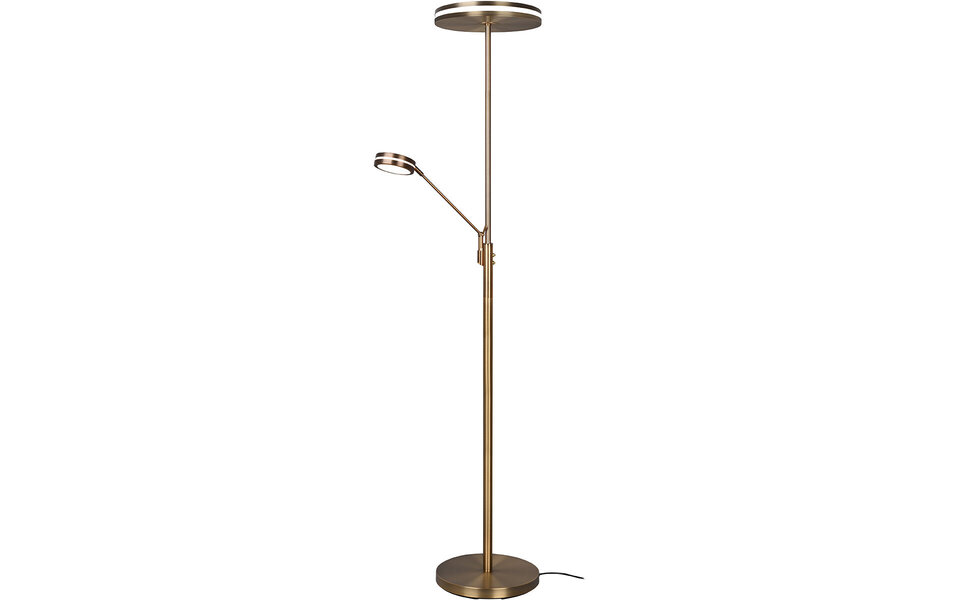 HLW LED LED Vloerlamp Dimbaar 5W - Bronzen Vloerlamp met Aanpasbare Kleur
