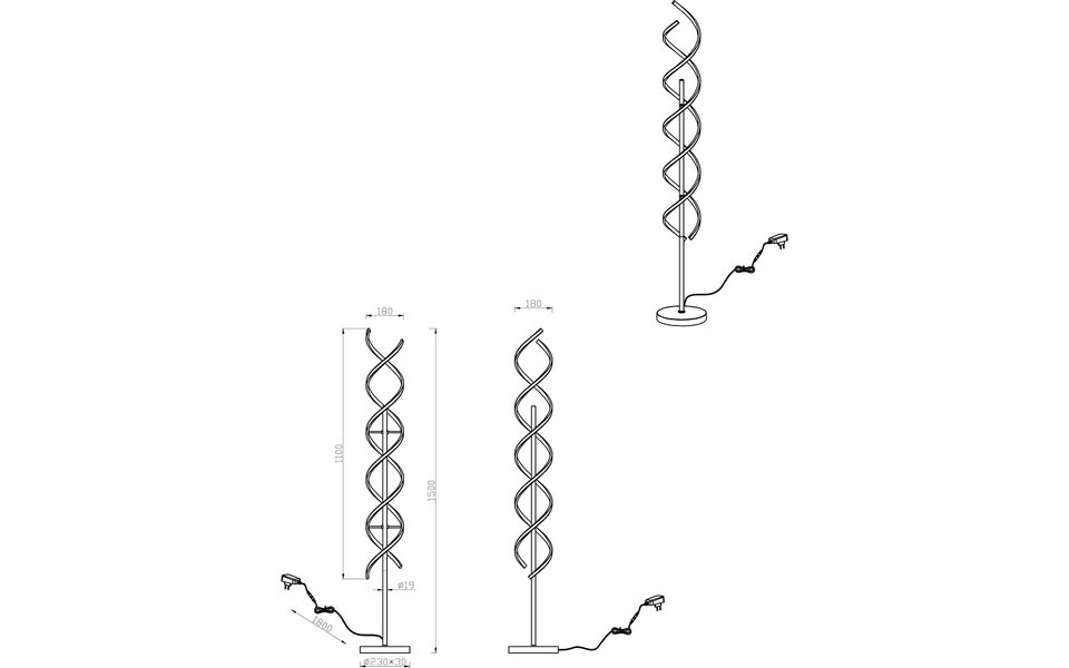 HLW LED Trion Sarina Dimbare LED Vloerlamp 32W - Aanpasbare Kleur & Modern Design