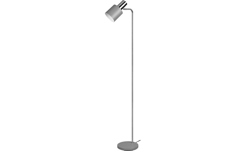HLW LED Stylish LED Floor Lamp Trion Alimo in Matte Gray Aluminum with E27 Fitting