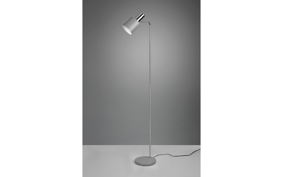 HLW LED Stijlvolle LED Vloerlamp Trion Alimo in Mat Grijs Aluminium met E27 Fitting