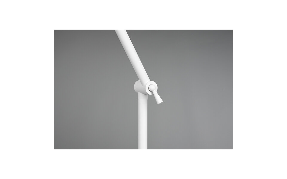 HLW LED LED Vloerlamp Trion Ewomi - Witte Vloerlamp met E27 Fitting en Voetschakelaar