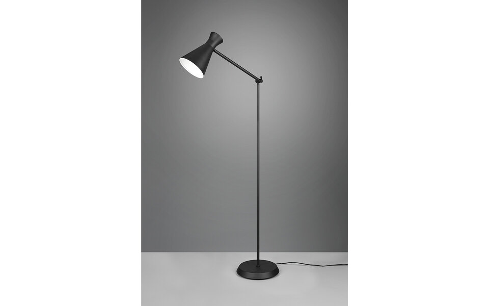 HLW LED Trion Ewomi LED Floor Lamp Matte Black - Energy-efficient Design with E27 Fitting