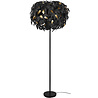 HLW LED LED Floor Lamp Trion Lovy - Stylish Black Floor Lamp with Gold Accents, 3-light
