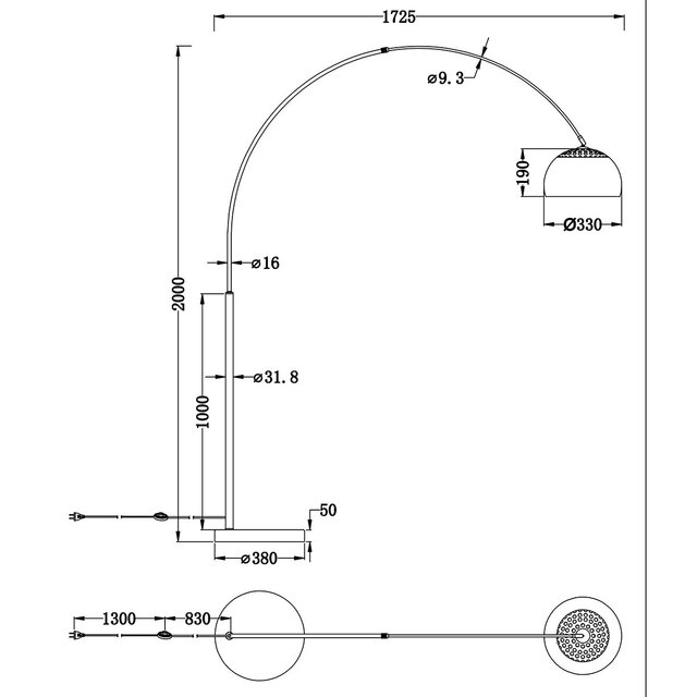 HLW LED LED Vloerlamp Trion Arginta - Mat Nikkel, E27 Fitting, 1-lichts Vloerlamp