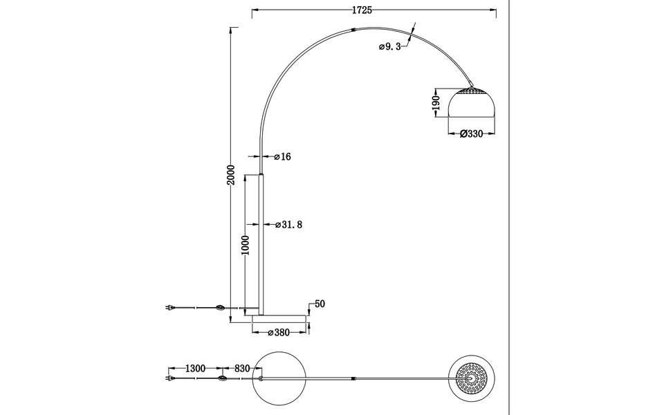 HLW LED LED Vloerlamp Trion Arginta - Mat Nikkel, E27 Fitting, 1-lichts Vloerlamp