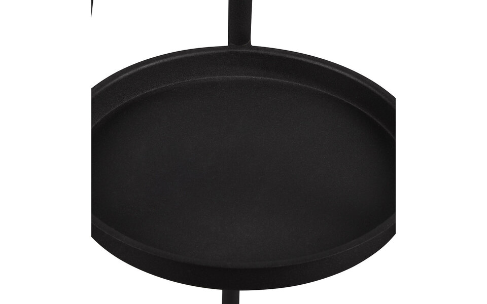 HLW LED LED Floor Lamp Trion Loet - Black Metal Floor Lamp with E27 Fitting and Taupe Light Window