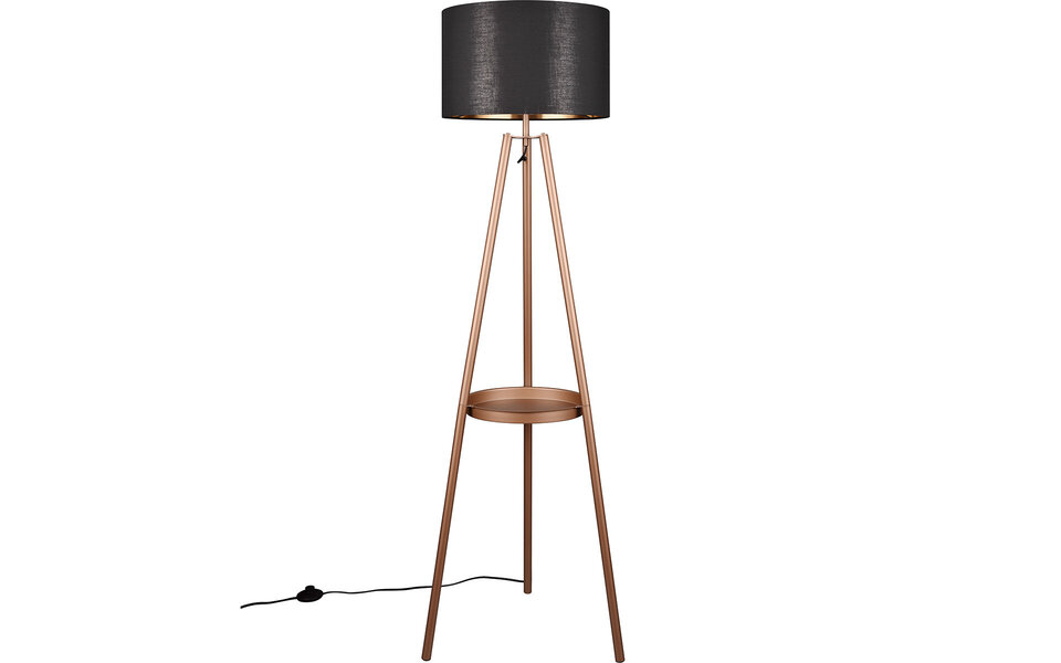 HLW LED LED Vloerlamp Trion Loet - Elegante Metalen Vloerlamp Coffee Kleur met E27 HLW LED LED Vloerlamp Trion Loet - Elegante Metalen Vloerlamp Coffee Kleur met E27