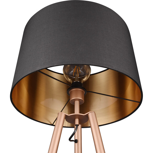 HLW LED LED Floor Lamp Trion Loet - Elegant Metal Floor Lamp Coffee Color with E27