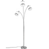 LED Floor Lamp Trion Vamos - Metal 3-light Floor Lamp Chrome