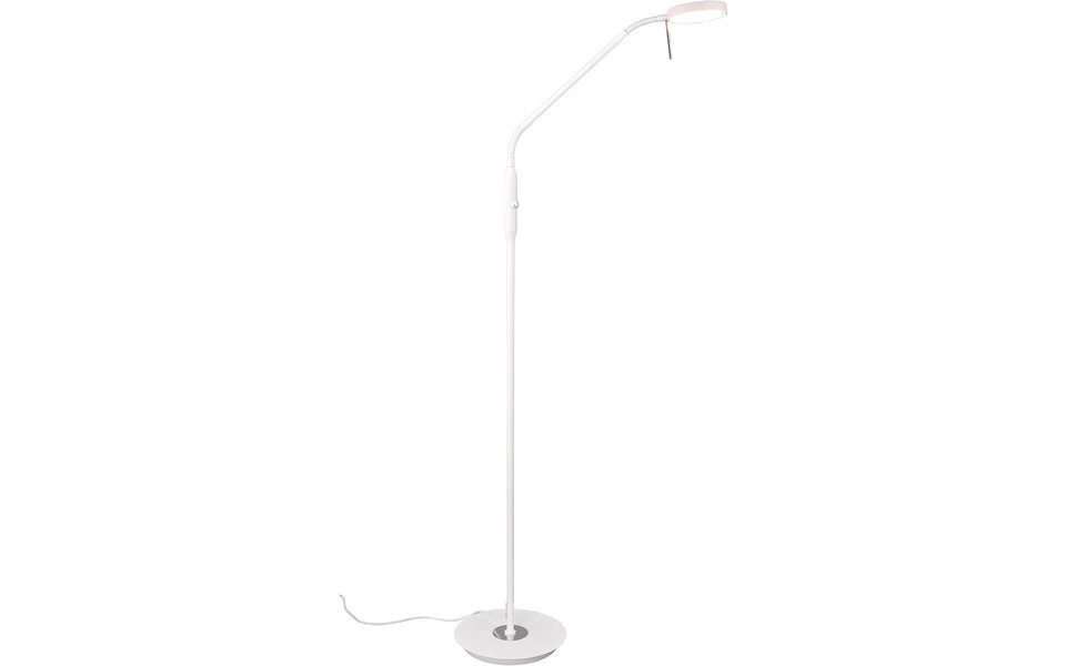 HLW LED LED Vloerlamp 12W Dimbaar - Metalen Witte Vloerlamp Trion Amon Met Flexibele Arm