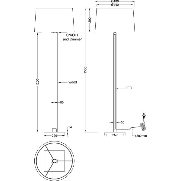 HLW LED Dimbare LED Vloerlamp Trion Hula - Mat Zwart Metalen Vloerlamp met E27 Fitting HLW LED Dimbare LED Vloerlamp Trion Hula - Mat Zwart Metalen Vloerlamp met E27 Fitting