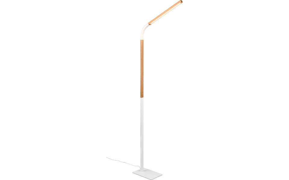 HLW LED Dimmable LED Floor Lamp 11W - Warm White 2700K–3000K - White Metal Floor Lamp HLW LED Dimmable LED Floor Lamp 11W - Warm White 2700K–3000K - White Metal Floor Lamp