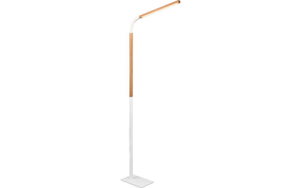 HLW LED Dimmable LED Floor Lamp 11W - Warm White 2700K–3000K - White Metal Floor Lamp HLW LED Dimmable LED Floor Lamp 11W - Warm White 2700K–3000K - White Metal Floor Lamp