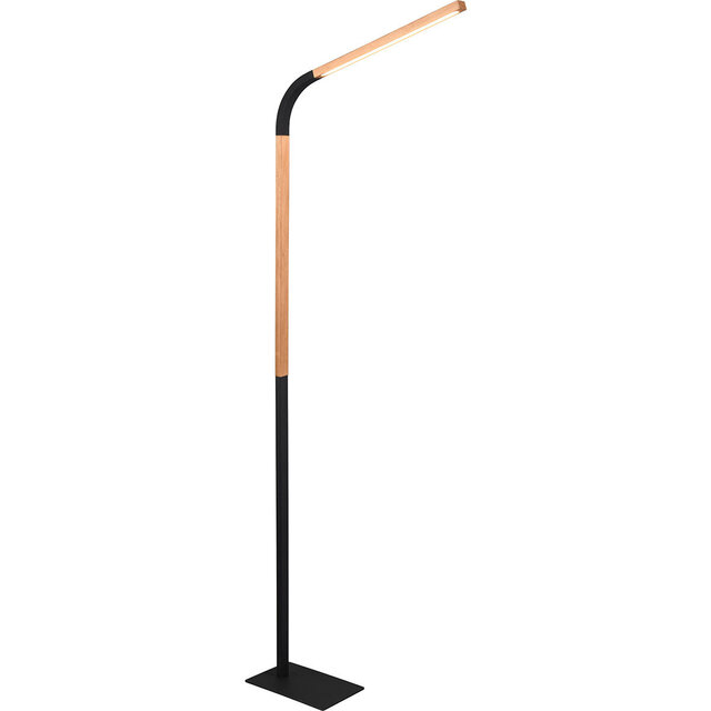HLW LED Dimmable LED Floor Lamp Trion Rios 11W Warm White 3000K Matte Black Metal