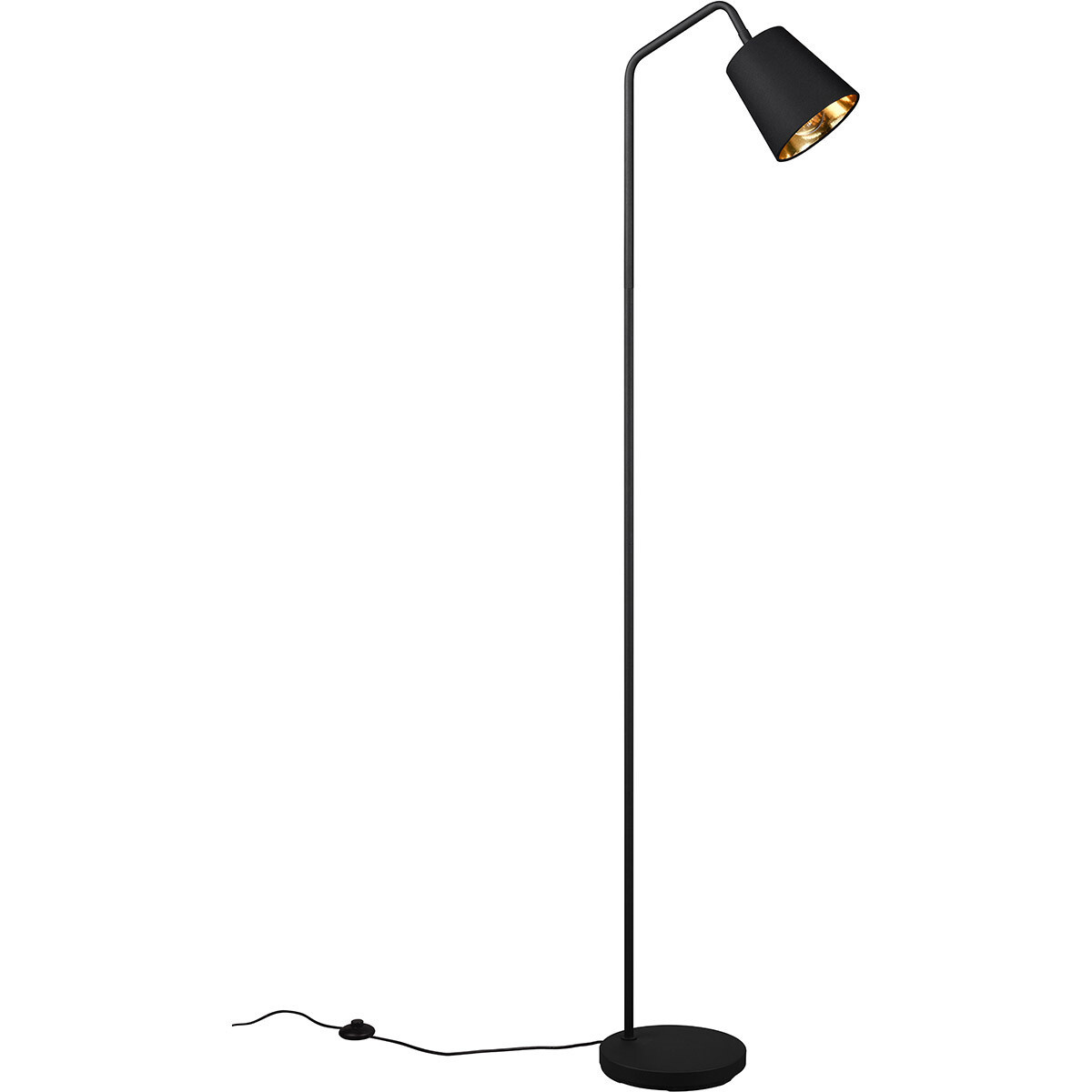 Modern Adjustable LED Floor Lamp Matte Black - Metal Floor Lamp with E27 Fitting
