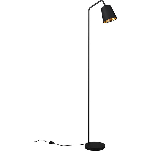 verstelbare zwarte metalen LED vloerlamp met E27 fitting en maximaal 25W vermogen verstelbare zwarte metalen LED vloerlamp met E27 fitting en maximaal 25W vermogen