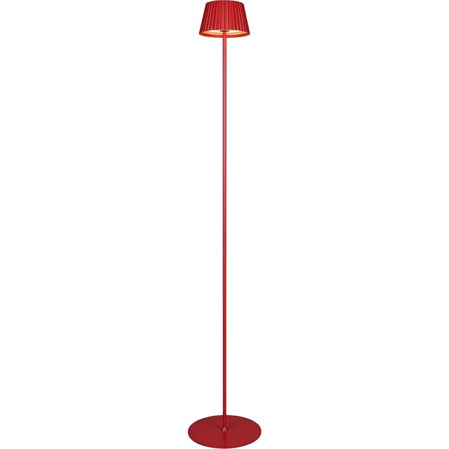 slanke metalen vloerlamp met witte afwerking en rood ledlicht 1.5 watt 200 lumen