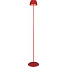 slanke metalen vloerlamp met witte afwerking en rood ledlicht 1.5 watt 200 lumen