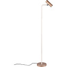 slanke metalen LED vloerlamp met GU10 fitting en warme coffee kleur verlichting