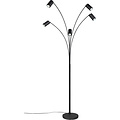 LED Floor Lamp Trion Harley - 5-light Matte Black Metal Floor Lamp with GU10 Fitting and IP20