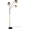 LED Vloerlamp Trion Tonton - 3-lichts Metalen Zwart/Goud LED Vloerlamp Trion Tonton - 3-lichts Metalen Zwart/Goud