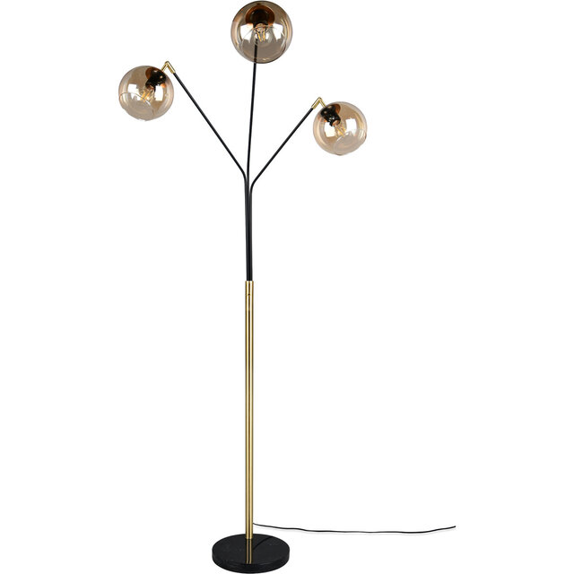 HLW LED LED Floor Lamp Trion Tonton - 3-light Metal Black/Gold - IP20 HLW LED LED Floor Lamp Trion Tonton - 3-light Metal Black/Gold - IP20