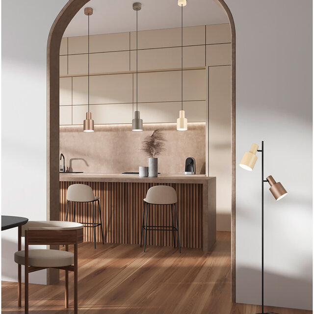 HLW LED LED Floor Lamp Trion Guido - Metal 2-light floor lamp with IP20 and foot switch HLW LED LED Floor Lamp Trion Guido - Metal 2-light floor lamp with IP20 and foot switch