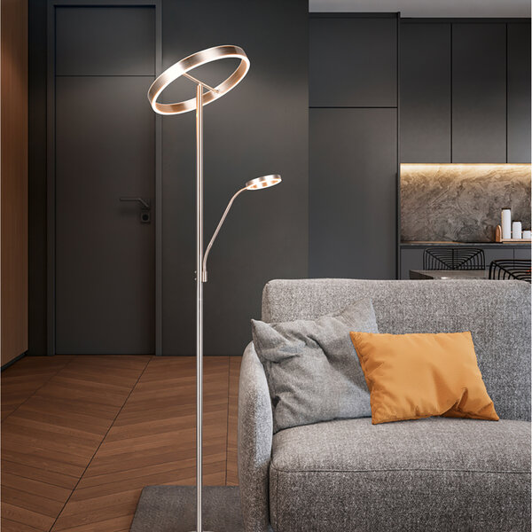 HLW LED Dimbare LED Vloerlamp 5W - Metalen Vloerlamp Trion Sillie met Aanpasbare Kleur HLW LED Dimbare LED Vloerlamp 5W - Metalen Vloerlamp Trion Sillie met Aanpasbare Kleur