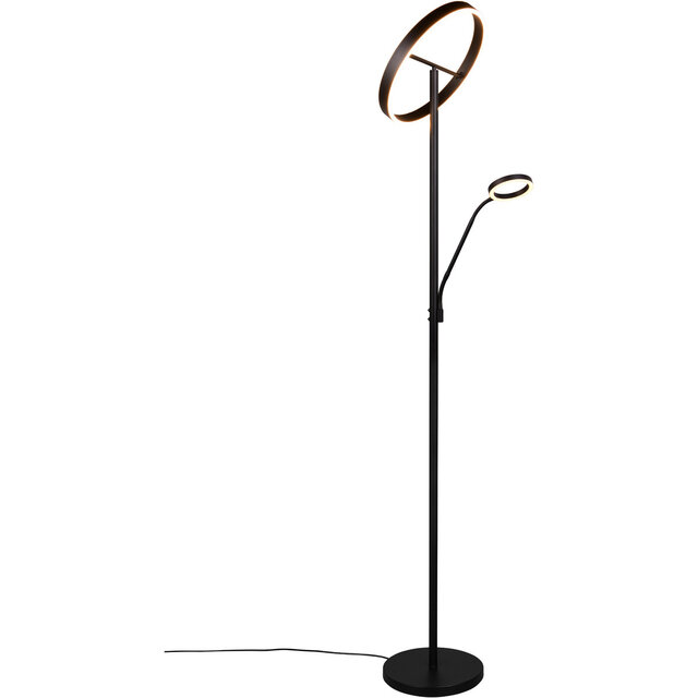HLW LED LED Floor Lamp Metal Black Floor Lamp 5W Dimmable With Adjustable Color