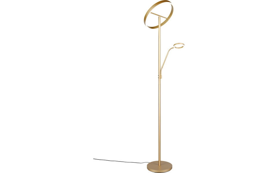 HLW LED Dimbare LED Vloerlamp - Gouden Metalen Vloerlamp met 5W LED en Aanpasbare Kleur HLW LED Dimbare LED Vloerlamp - Gouden Metalen Vloerlamp met 5W LED en Aanpasbare Kleur