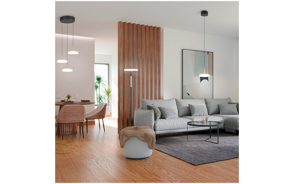 HLW LED LED Floor Lamp Trion Loti - Metal Floor Lamp 15W LED Warm White 2700K-3000K