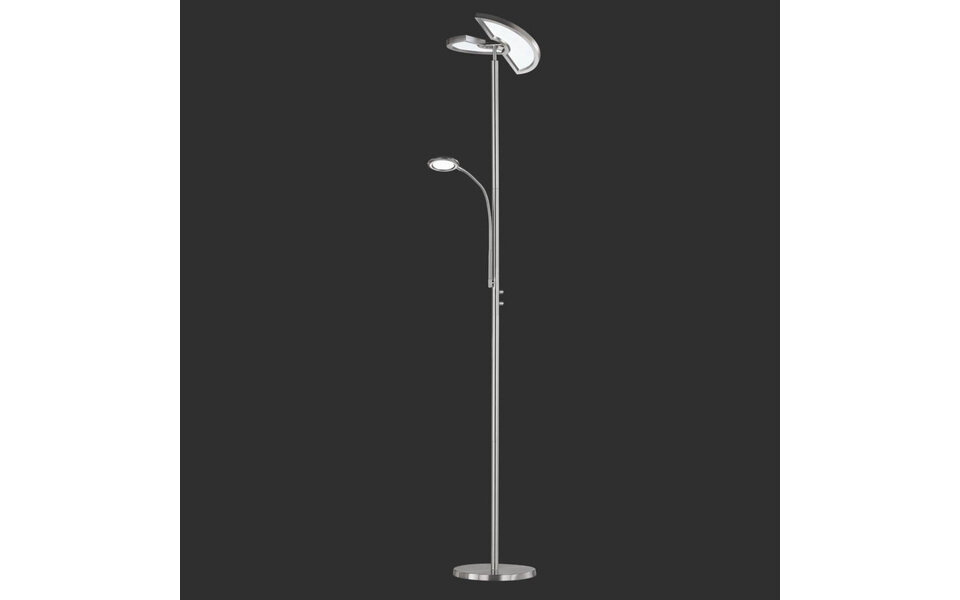 HLW LED LED Floor Lamp Trion Spat 20W + 3W - Dimmable, Adjustable Color & Matte Chrome HLW LED LED Floor Lamp Trion Spat 20W + 3W - Dimmable, Adjustable Color & Matte Chrome