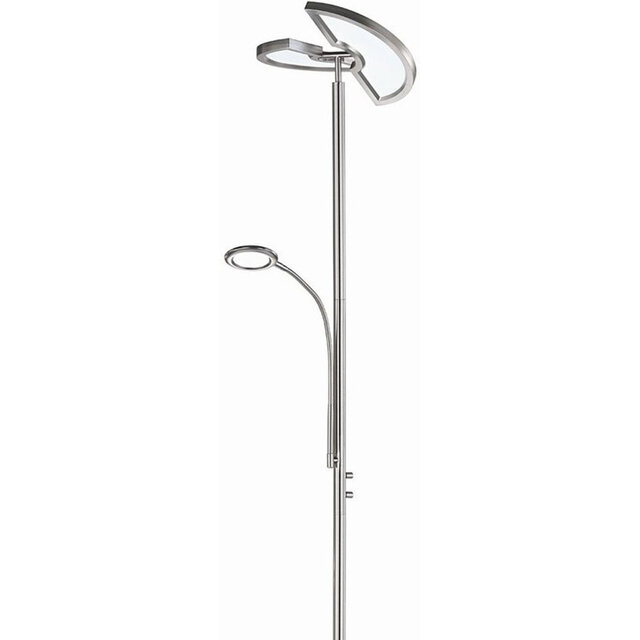 HLW LED LED Floor Lamp Trion Spat 20W + 3W - Dimmable, Adjustable Color & Matte Chrome HLW LED LED Floor Lamp Trion Spat 20W + 3W - Dimmable, Adjustable Color & Matte Chrome